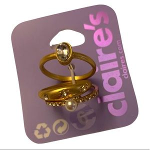 [3/$18] Set of 3 Stackable Gold Rings